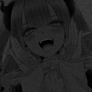 ⛓ anime, demon, girl, cartoon, dark telegram sticker