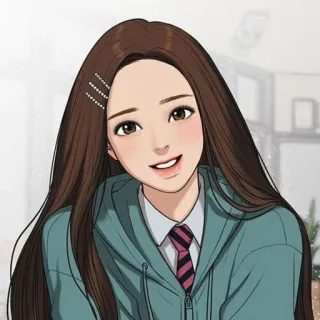 ❤️ anime, girl, cartoon, teen, youth, cute telegram sticker