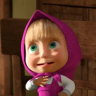 😄 Masha Masha and the Bear мультфильм, Маша, Маша и Медведь, мультик, девочка, ребенок telegram sticker