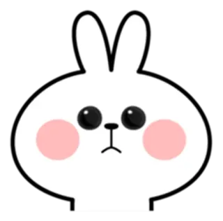 😥 кролик, заяц, животное, милый, наклейка, мультик telegram sticker