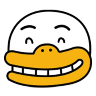 🇸🇷 duck, animal, cartoon, character, yellow, white telegram sticker