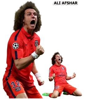 ⚽ ALI AFSHAR sepak bola, football Amerika, atlet, olahraga, perayaan, merah, tim telegram sticker