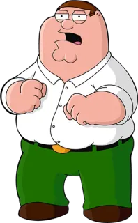 👊 Peter Griffin Family Guy dessin animé, animation adulte, Peter Griffin, drôle telegram sticker