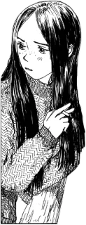 ❕ Аниме, Манга, Курение, Женщина, Иллюстрация telegram sticker