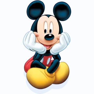 🙁 Mickey Mouse Desenho animado, Rato, Disney, Mickey Mouse, Personagem, Bonito, Feliz telegram sticker