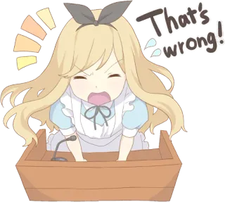 👩‍⚖️ That's wrong! Anime, Sticker, Errado, Bravo, Exclamação, Balão de fala telegram sticker