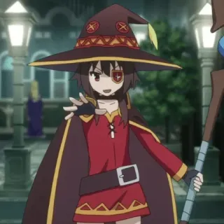 🎡 Megumin Konosuba anime, konosuba, megumin, magicien, magie, mignon, fille whatsapp sticker