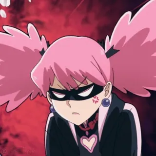 🤬 Anime, Manga, Cartone animato, Capelli rosa, Carino, Personaggio, Ragazza telegram sticker