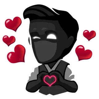 😍 corazón, amor, personaje, dibujos animados, romance telegram sticker
