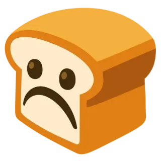 🍞 roti, sedih, makanan, emoji telegram sticker
