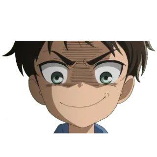 😈 Eren Yeager Attack on Titan Anime, Sticker, Eren Jäger, Attack on Titan, wütend whatsapp sticker