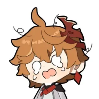 😭 Tartaglia Genshin Impact Anime, Juego, Tartaglia, Genshin Impact, Personaje, Pegatina whatsapp sticker