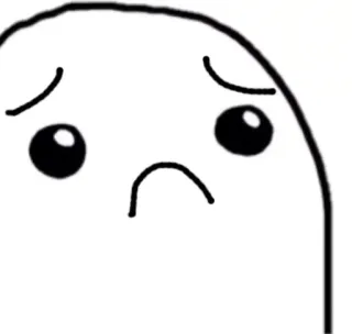 ☹ Блоб, Грустный, Мультфильм, Милый, Лицо, Иллюстрация telegram sticker