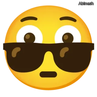 🕶️ 絵文字, サングラス, かっこいい, 顔, 黄色 telegram sticker