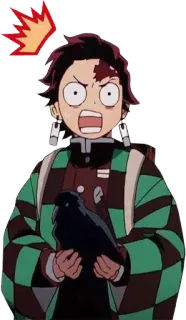 🎭 Tanjiro Kamado Demon Slayer anime, demon slayer, tanjiro, manga, character whatsapp sticker