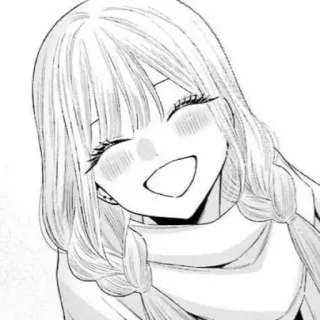 😄 Anime, Manga, Fille, Sourire, Joyeux, Portrait telegram sticker