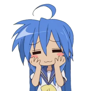😋 Konata Izumi Lucky Star Anime, Mangá, Lucky Star, Konata Izumi, Kawaii telegram sticker