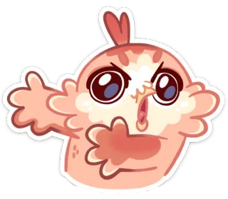😵 злой, птица, мультфильм, наклейка, милый, персонаж telegram sticker