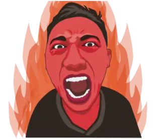 😡 tức giận, cuồng nộ, thất vọng, lửa, đỏ, cảm xúc telegram sticker