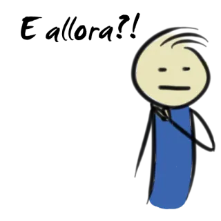 😑 Hmmmm...? réflexion, question, bonhomme allumette, dessin animé telegram sticker