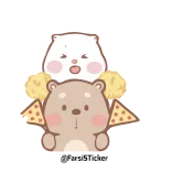 🍕 @tessstudio słodkie, misie, kawaii, zwierzęta, ser, kreskówka telegram sticker