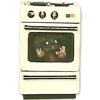 👀 horno, dibujos animados, gracioso, dedo corazón telegram sticker
