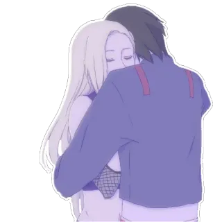🙌 Anime, Casal, Abraço, Afeição, Amor, Romance telegram sticker