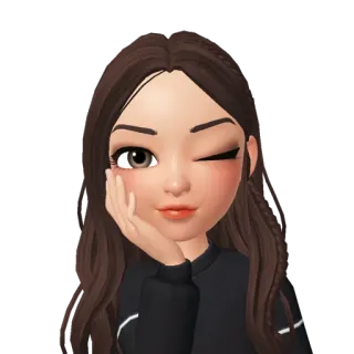 🤤 Cartoon, Avatar, Frau, Mädchen, Zwinkern, Süß whatsapp sticker