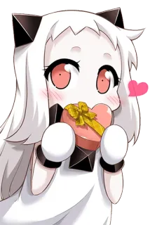❤ anime, cute, kawaii, heart, gift, character, chibi telegram sticker