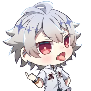 😛 anime, chibi, gesture, cute telegram sticker