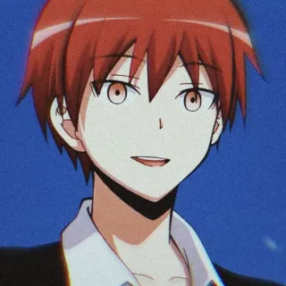 🎭 Karma Akabane Assassination Classroom Аниме, Персонаж, Карма, Класс убийц, рыжие волосы telegram sticker