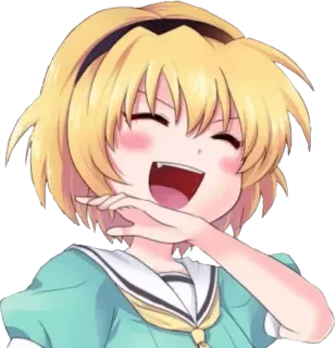 😂 Chica anime, Dibujo animado, Alegre, Feliz, Sonrisa telegram sticker