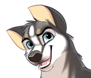🙂 cachorro, desenho animado, animal, husky, peludo telegram sticker
