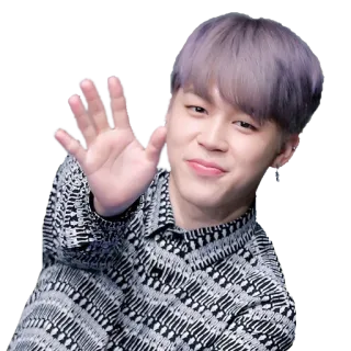 ✋ Jimin K-Pop, BTS, idol, singer, waving, Jimin telegram sticker