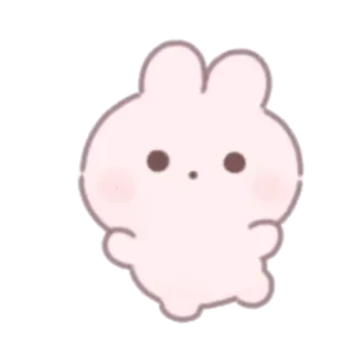 🐰 lapin, mignon, kawaii, animal, dessin animé telegram sticker