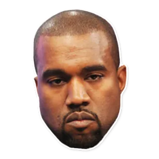 😔 Kanye West kanye west, musisi, selebriti, potret, rapper whatsapp sticker