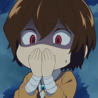 🍷 Anime, verängstigt, überrascht, Manga, Chibi whatsapp sticker