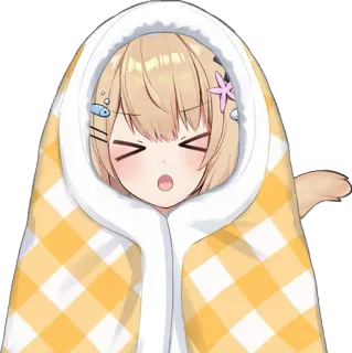 😣 Anime, Carino, Coperta, Personaggio, Cartone animato, Kawaii telegram sticker