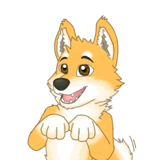 😃 cane, cartone animato, animale, carino, emoji, shiba inu telegram sticker