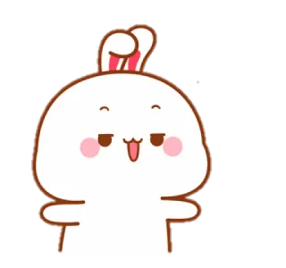 🐰 만화, 토끼, 귀여운, 동물, 카와이, 스티커 telegram sticker