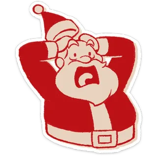 🎅 Santa Claus 圣诞老人, 圣诞节, 贴纸, 节日, 恐慌, 压力大, 卡通 telegram sticker
