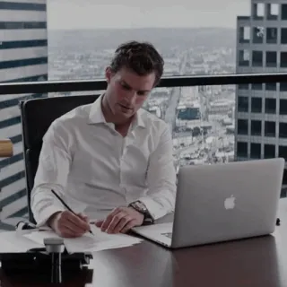 🍂 Mann, Büro, Arbeit, Computer, Schreiben whatsapp sticker