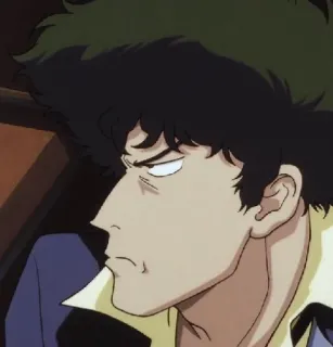 😡 Spike Spiegel Cowboy Bebop Spike Spiegel, Cowboy Bebop, Anime, Dibujos animados, Western espacial, Cazarrecompensas telegram sticker
