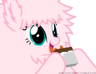🍫 ASKFLUFFLEPUFF.TUMBLR.COM my little pony, mlp, kreskówka, flufflepuff, tumblr, różowy kucyk telegram sticker