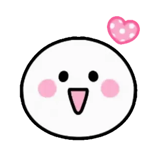 🤗 mignon, emoji, coeur, kawaii, simple, visage rond whatsapp sticker