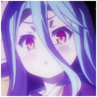 🤍 Shiro No Game No Life Anime, Manga, Shiro, No Game No Life, Carino, Ragazza, Capelli viola telegram sticker