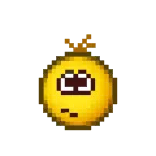 😊 Emoji, Kuning, Wajah, Pixel, Ekspresi telegram sticker