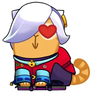 ❤️ kot, zwierzę, kreskówka, słodkie, zabawne, naklejka telegram sticker