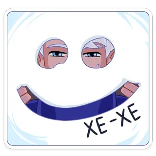 😏 XE-XE สติกเกอร์, หน้ายิ้ม, การ์ตูน, สีหน้า, xe-xe whatsapp sticker