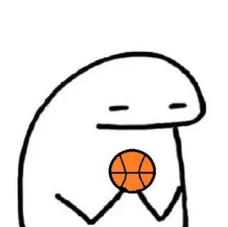 🏀 bola basket, olahraga, manusia stik, florkofcows, kartun, meme telegram sticker